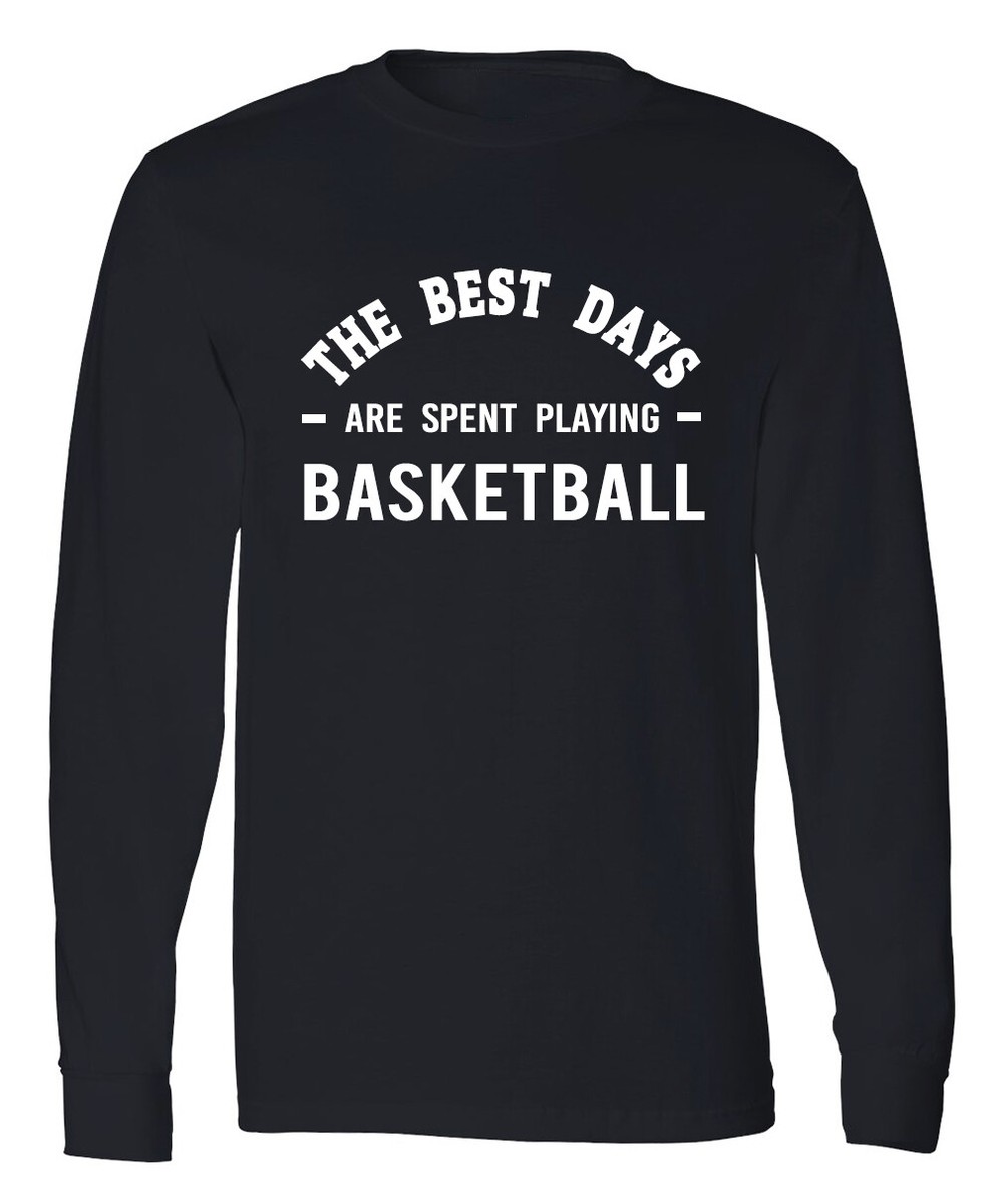 Basketball Long Sleeve T-Shirt Sports Team Basketball Lover 100% Cotton  Mens Tee