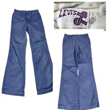 Vintage Levi's early 70s Womens Big Bell Bottom Jeans Blue UNISEX 28x31-32