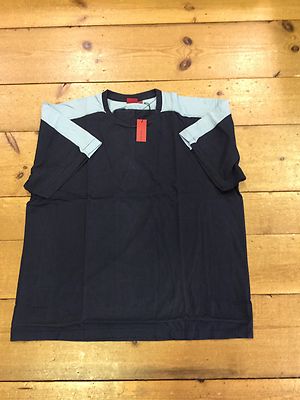 Pierre Cardin Kontrast Rundhals T-Shirt / Blau / Größe 3XL