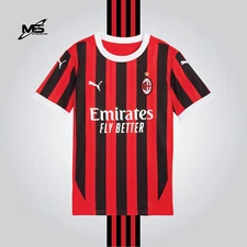 100% Original Puma Ac Milan Home 2024-25 Stadium Jersey