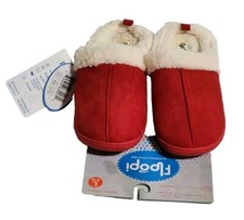 Floopi Red Slippers Women  s Size Large 9-10 Faux Fur Lined Memory Foam New