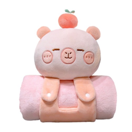 Plush Doll Pillow Quilts Double-use Cushions Spring Summer Office Naping Pillow - Picture 15 of 20