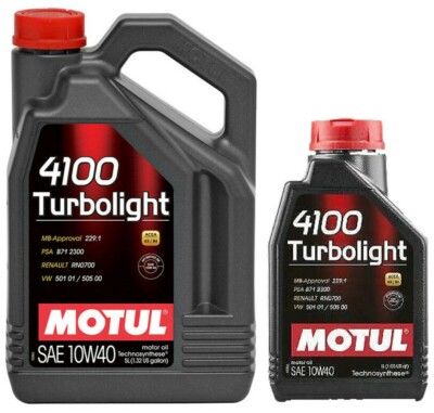 Motul 4100 Turbolight 10W40 A3/B4 High Performance Semi Synthetic