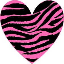 30 Custom Pink Zebra Heart Personalized Address Labels