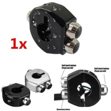 Universal 1" CNC Motorcycle Handlebar Switch Self Reset + Lock Button Cafe Race