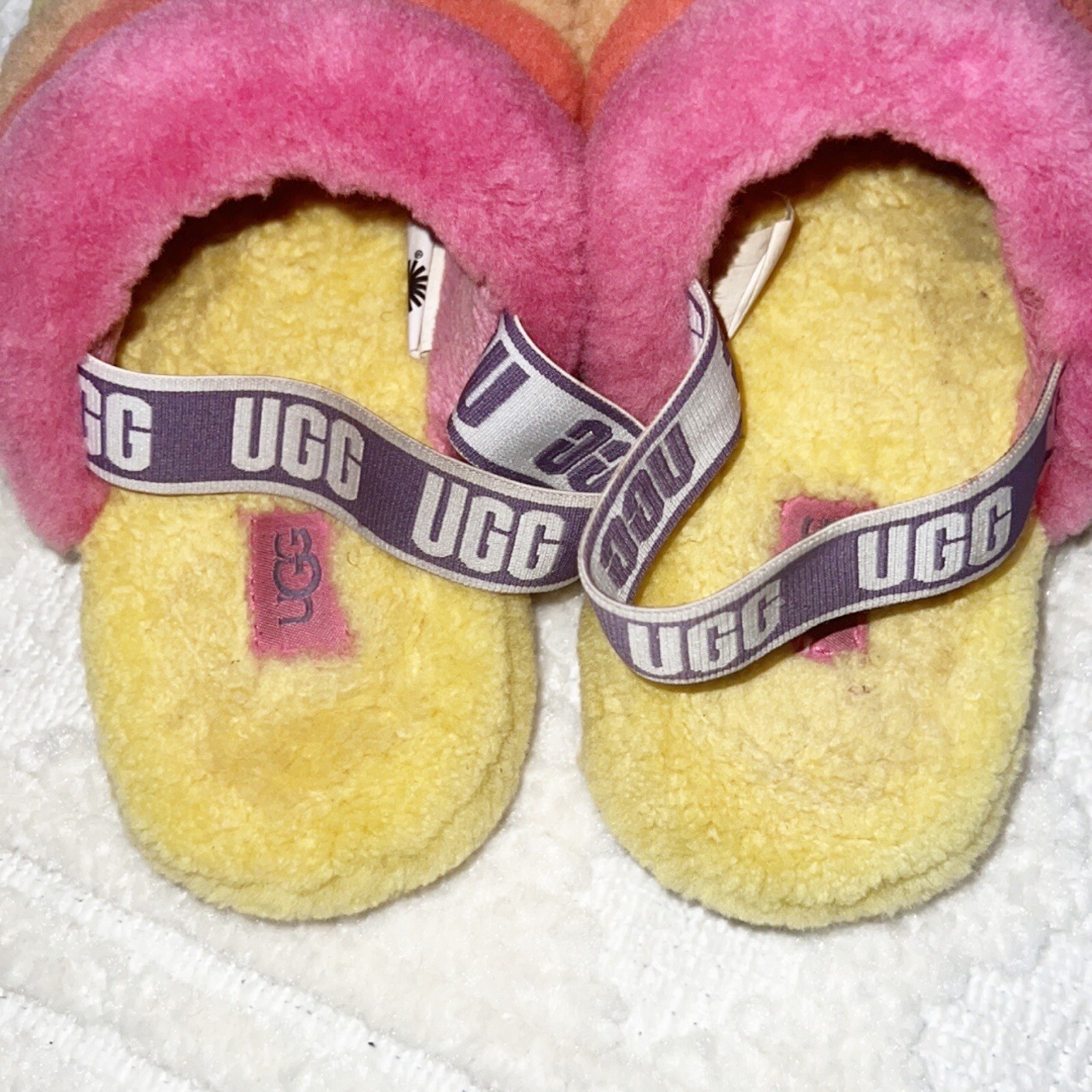 PANTOFOLA D’ORO ugg fluff scivolo giallo multi taglia 7