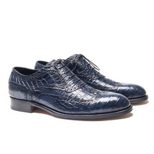 15K$ SILVANO LATTANZI Crocodile Alligator Shoes UK: 10 US: 11 EU:44 Derby Patina