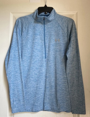 Under Armour Women’s Heat Gear 1/2 Zip Loose Fit L/S Shirt Blue XL NWOT - Picture 5 of 18