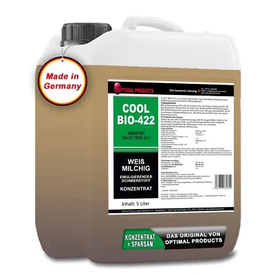 OPTIMAL PRODUCTS KÜHL-SCHMIERSTOFF Industriequalität COOL BIO - 422 Kanister 5 Liter