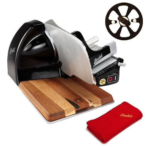 Berkel Home Line 200 Plus schwarz, Schneidemaschine + inkl handmade Einlegebrett