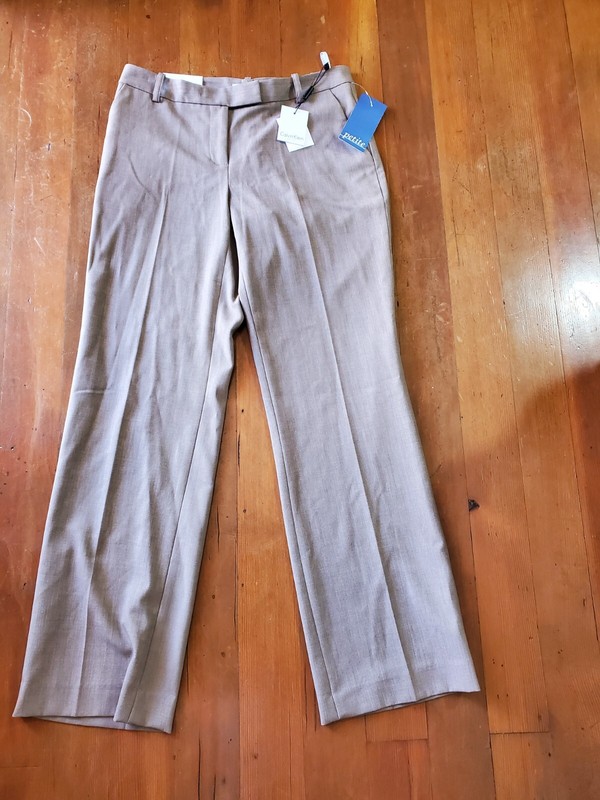 Calvin Klein Madison Women’s Tan Dress Pant/Trouser Modern Fit Pockets Sz 4 NWT!