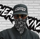 FACE MASK / BANDANA - PAISLEY BLACK - (Urban wear, Motorbike, Gym, Snow wear)