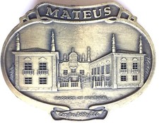 VINTAGE 1970's MATEUS WINE PRODUCE OF PORTUGAL BRASSTONE BELT BUCKLE  NEW