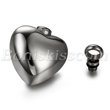 Womens Stainless Steel Simple Polish Openable Charm Heart Pendant Necklace Chain