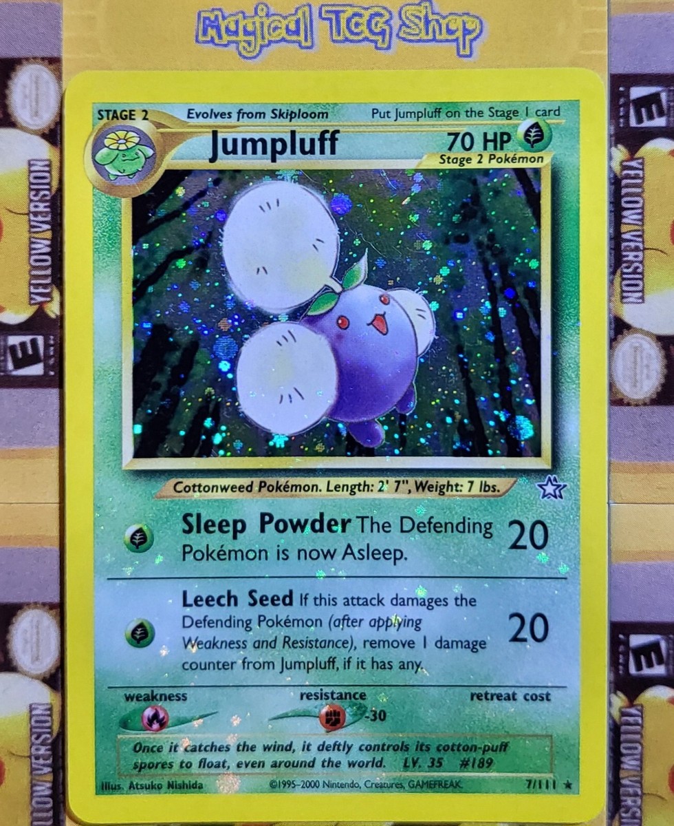 Pokemon Jumpluff Neo Genesis Holo Rare 7/111 Holo Bleed Double