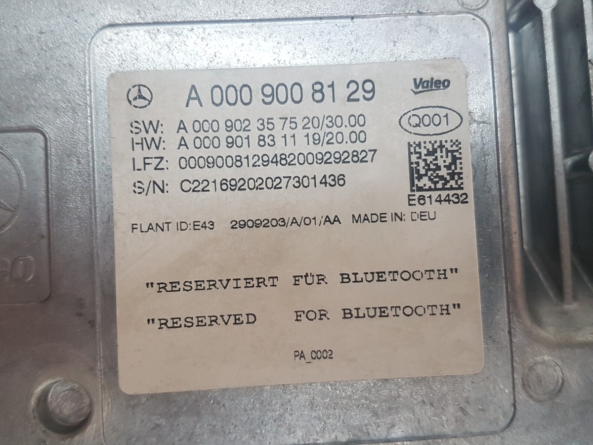 MERCEDES BENZ CLA 2021 RHD PARKING CONTROL MODULE OEM A0009008129 