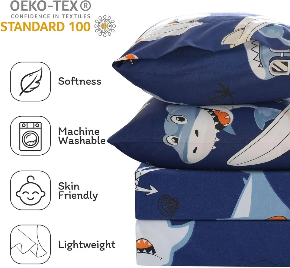 Juego De Sábanas Para Niños Twin Size Sabanas Juego De 3PCS Ropa Cama Para Niños - Image 4 of 4