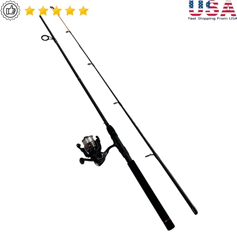 Grit Stick Spinning Rod Reel Combo Medium Action 2 Piece Fis