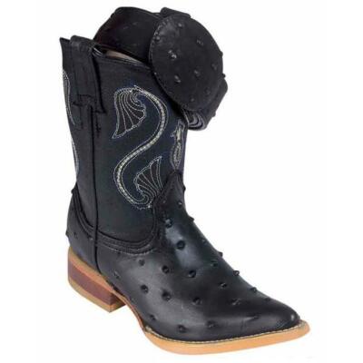 Kids Ostrich Print Cowboy Boots 