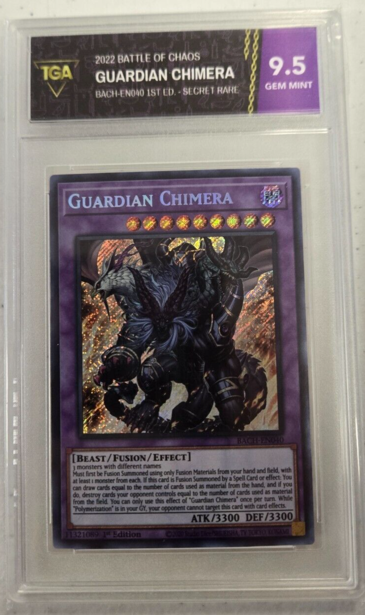 Yugioh 2022 Battle of Chaos - Guardian Chimera (1st Edition) Secret Rare Slab