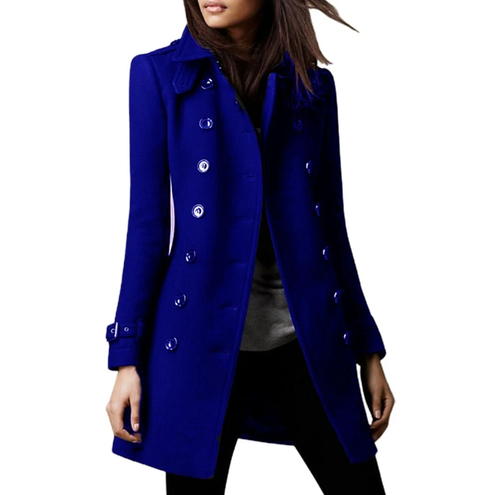 Vente chaude manteau femme outwear veste S XXXL col debout trench