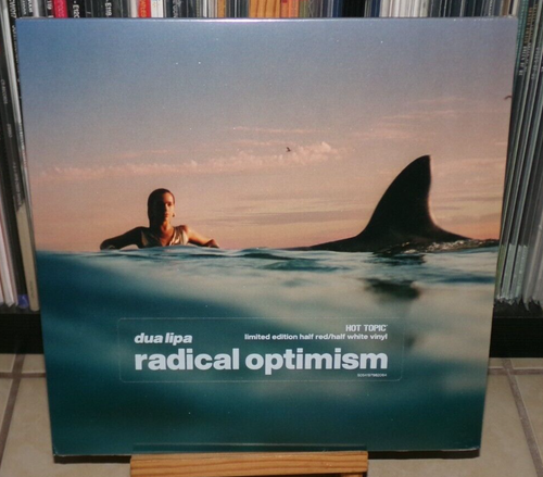 DUA LIPA RADICAL OPTIMISM HOT TOPIC RED & WHITE COLOR LP HOUDINI TRAINING SEASON - Picture 10 of 10