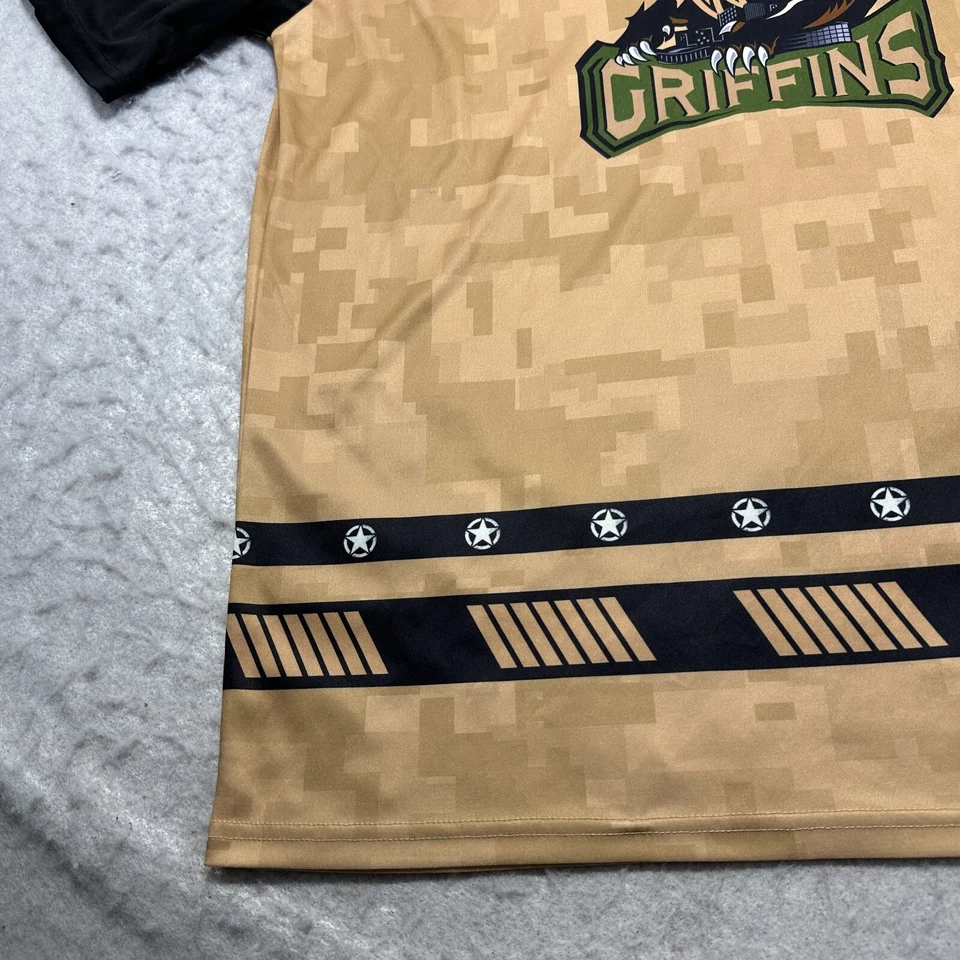 Sudadera con Capucha Militar Grand Rapids Griffins AHL Camuflada Manga Corta Ligera Para Hombres XL Foto 2 de 4