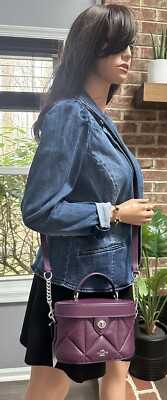 【COACH】Kay Crossbody パフィダイヤモンド キルティング CM733 Coach Kay Crossbody Quilted Deep Berry Leather Bag Purse