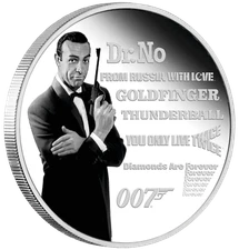 JAMES BOND 007 LEGACY SERIES 1st ISSUE 2021 1oz SILVER PROOF Colored $1 COIN