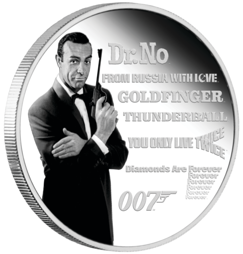 JAMES BOND 007 LEGACY SERIES 1st ISSUE 2021 1oz SILVER PROOF Colored $1 COIN - Picture 1 of 5