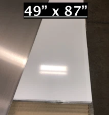 49" x 87" White Aluminum Sheet, Flat .030” Thick - Cargo Trailer Repair, etc.