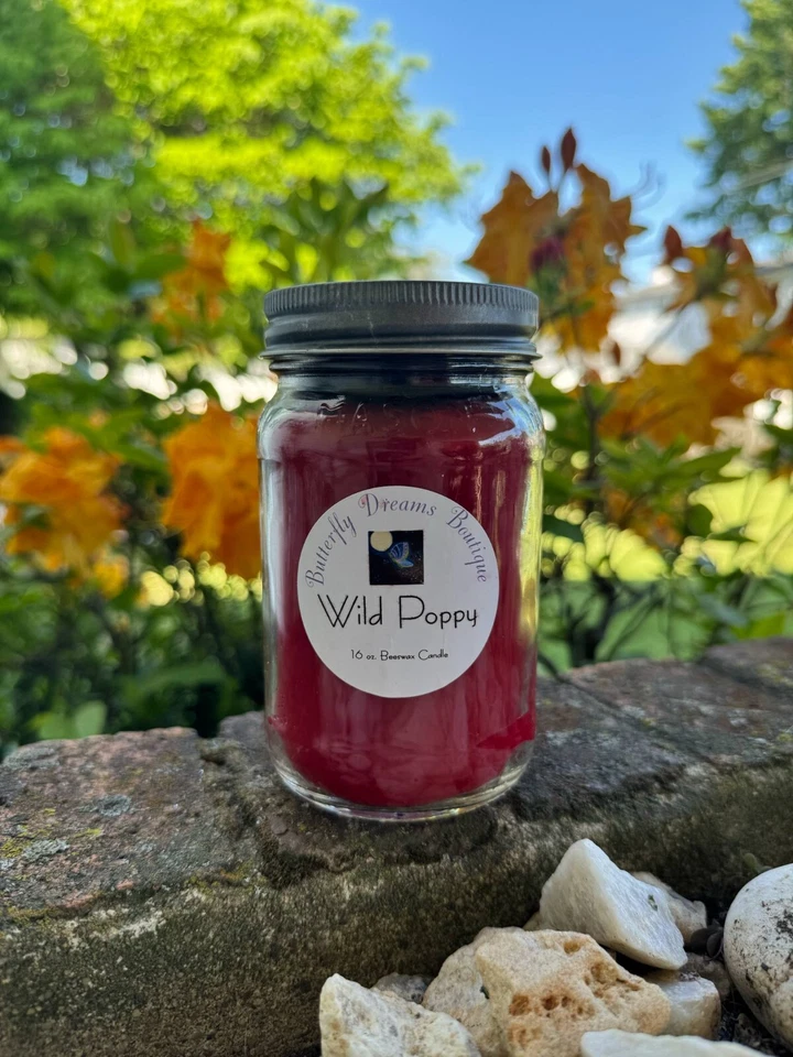 Vela casera de cera de abejas orgánica tarro de albañil perfumado floral primavera verano primavera verano Foto 4 de 4