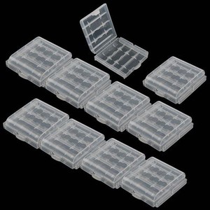 10PCS-Clear-Hard-Plastic-Case-Holder-Storage-Box-For-Rechargeable-AA-AAA-Battery
