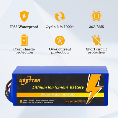 36v Akku Ebike 48V 100Ah Lithium-Batterie 13S3P Wie Produktbild-Vorschau 6