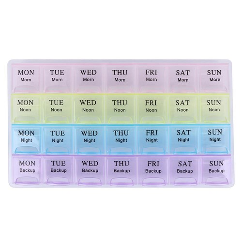 AU 28-Compartment Pill Organizer Sealed 7 Days Pills Boxes Moisture-proof Daily - Picture 2 of 8