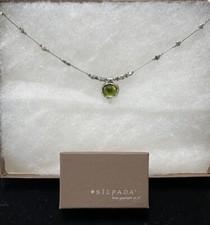 Silpada Sterling Silver And Green Quartz Daintree 17  Necklace N1461
