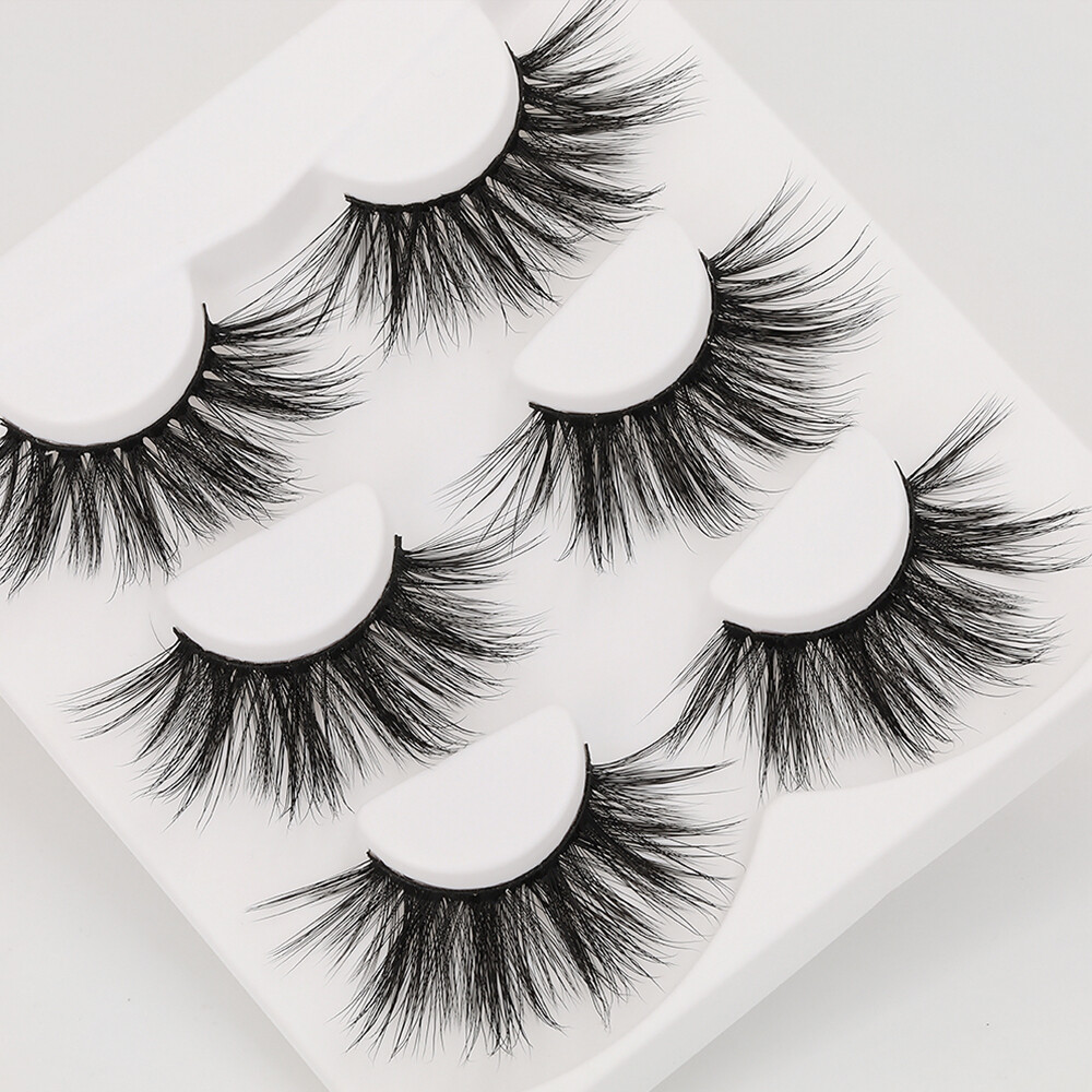 Künstliche Wimpern, 1 Karton – Natürlicher Wispy-Look, Weich, Flauschig & Einfach Anzubringen, Schwarz