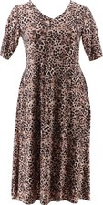 Attitudes Renee Jersey Illusion Waist Maxi Dress Purfect Print PL NWOT 766 