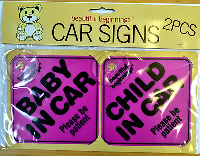 Schöne Anfänger 2er Pack Autoschilder Baby Kinder Kind im Auto Warnung Sicherheit