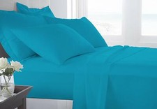 6 Piece Hotel Luxury Soft 100 Cotton bed sheets set 24''deep 800TC King Torques