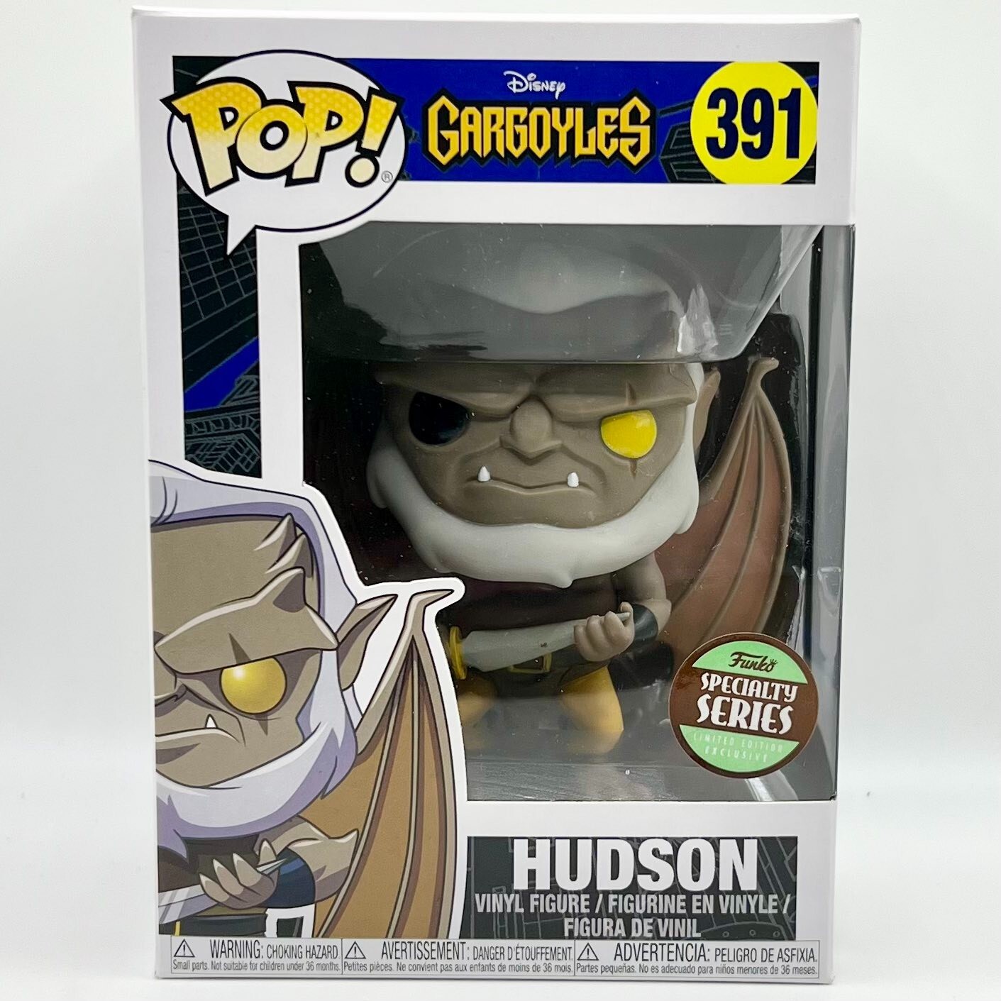 Funko Pop! Disney Gargoyles Hudson Specialty Series Exclusive #391 W/ Protector
