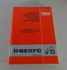 Parts Catalog / Spare Parts List Deutz Tractor D 62 07 C Stand 09/1981