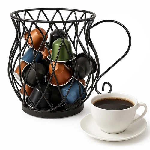 Coffee Pod Holder Baskets Large Capacity Organiser for All Coffee Capsule UK