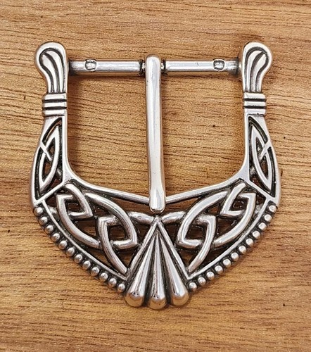 Tandy Leather Celtic Buckle Antique Nickel Plate Silver Vintage 