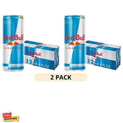 2 Pack Red Bull Sugarfree Energy Drink 8.4 fl oz 12 Pack Cans