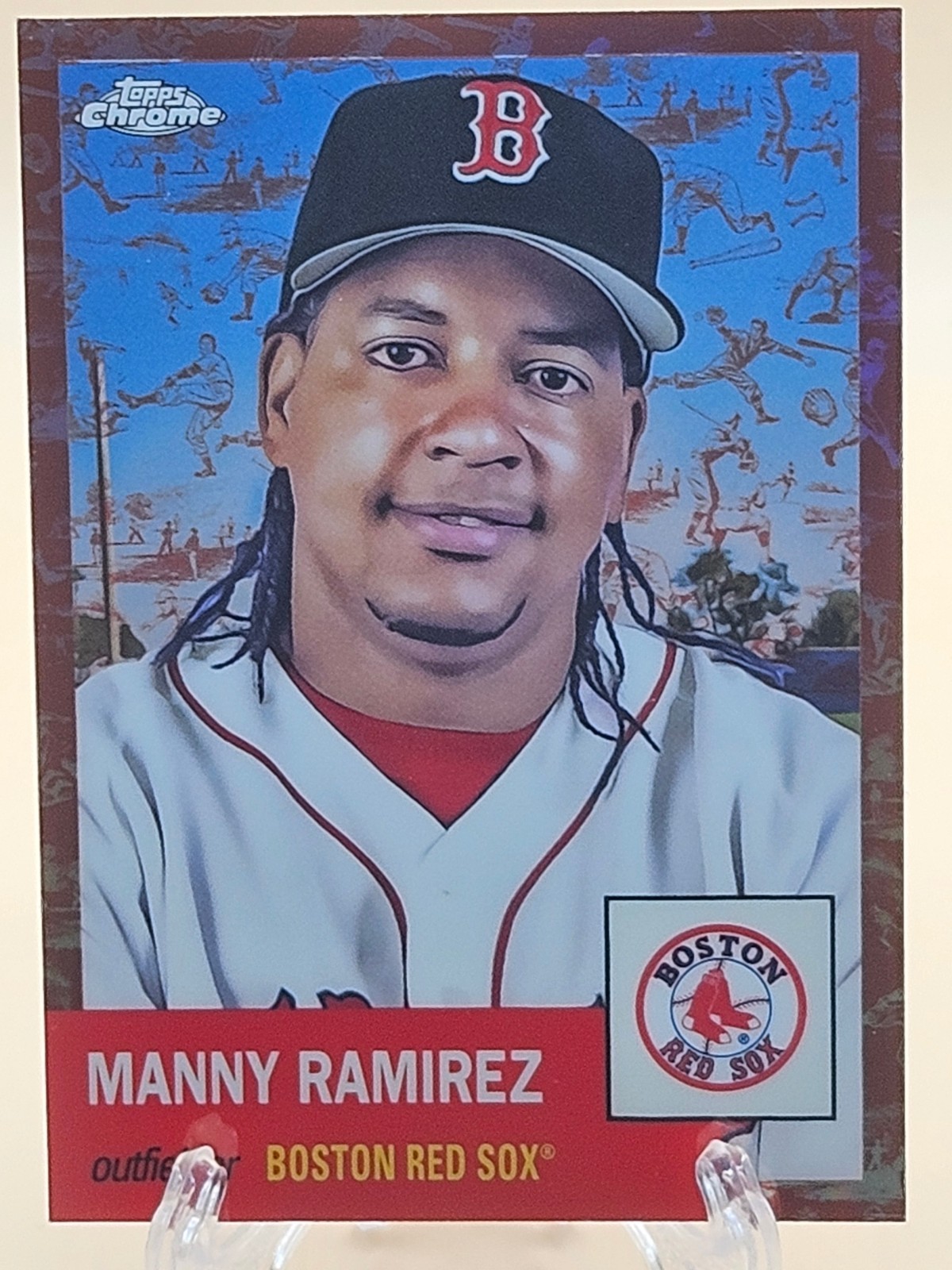 2022 Topps Chrome Platinum #238 Manny Ramirez Toile Rose Gold Refractor 27/75⚾