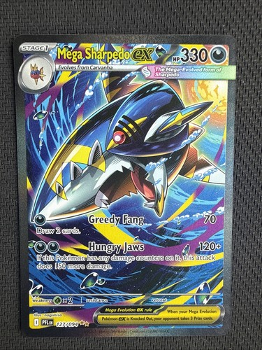 Mega Sharpedo ex 127/094 Phantasmal Flames Special Illustration Rare NM
