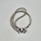 Sterling Silver Navajo Bench Bead Naja Pendant Necklace Southwest Native Squash — photo 7
