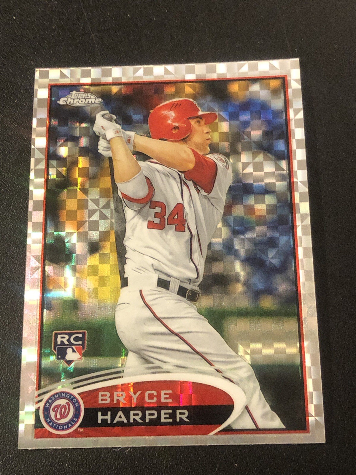 2012 Topps Chrome Baseball Bryce Harper Xfractor Rookie #196