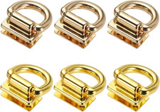 6-Pack Metal Bag Connector, Purse Suspension Clasp with D Ring for Purse/Chain S